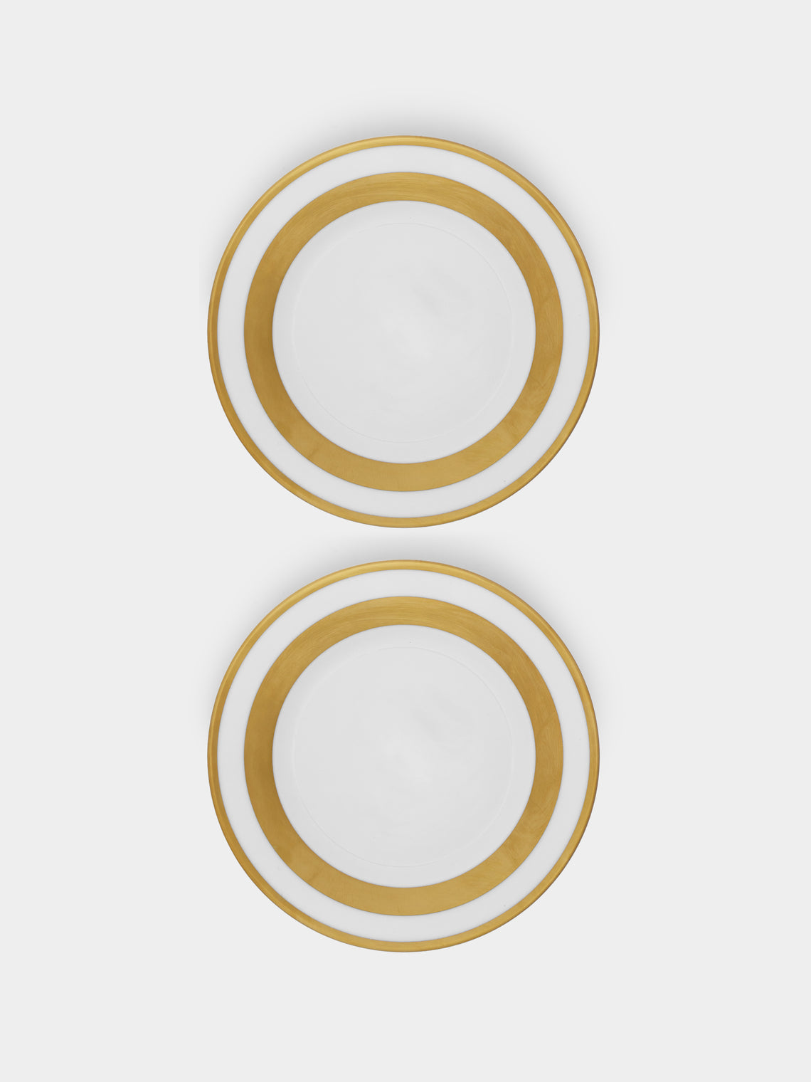Robert Haviland & C. Parlon - William Porcelain Salad Plates – 8.5in/21.5cm (Set of 2) - Gold - ABASK