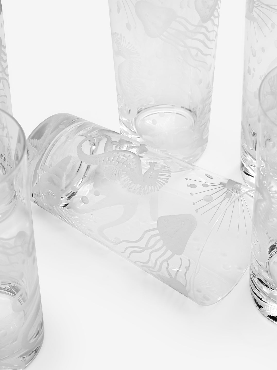 Artel - Frutti di Mare Hand-Engraved Crystal Highballs (Set of 6) -  - ABASK