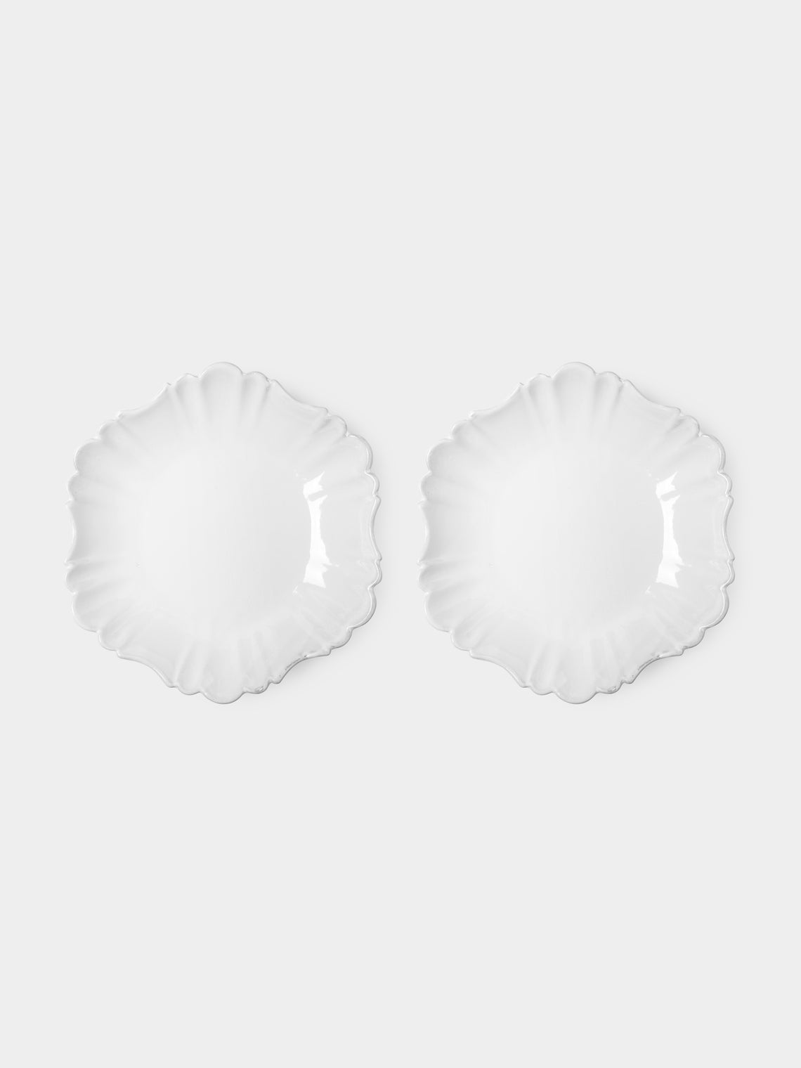 Astier de Villatte - Victor Hand-Glazed Ceramic Large Soup Plate (Set of 2) - White - ABASK