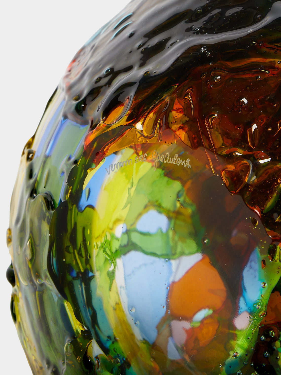 Venini - 1995 Gae Aulenti Geacolor Hand-Blown Murano Glass Vase (12in/30cm) - Multiple - ABASK