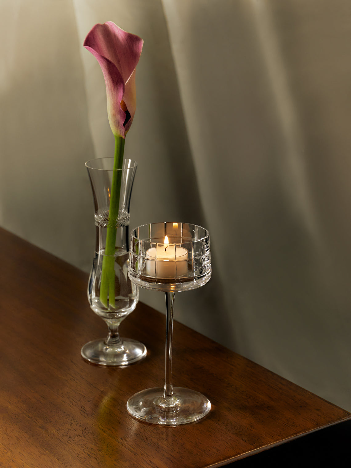 Cristallerie De Montbronn - Milan Hand-Blown Crystal Candle Holder -  - ABASK