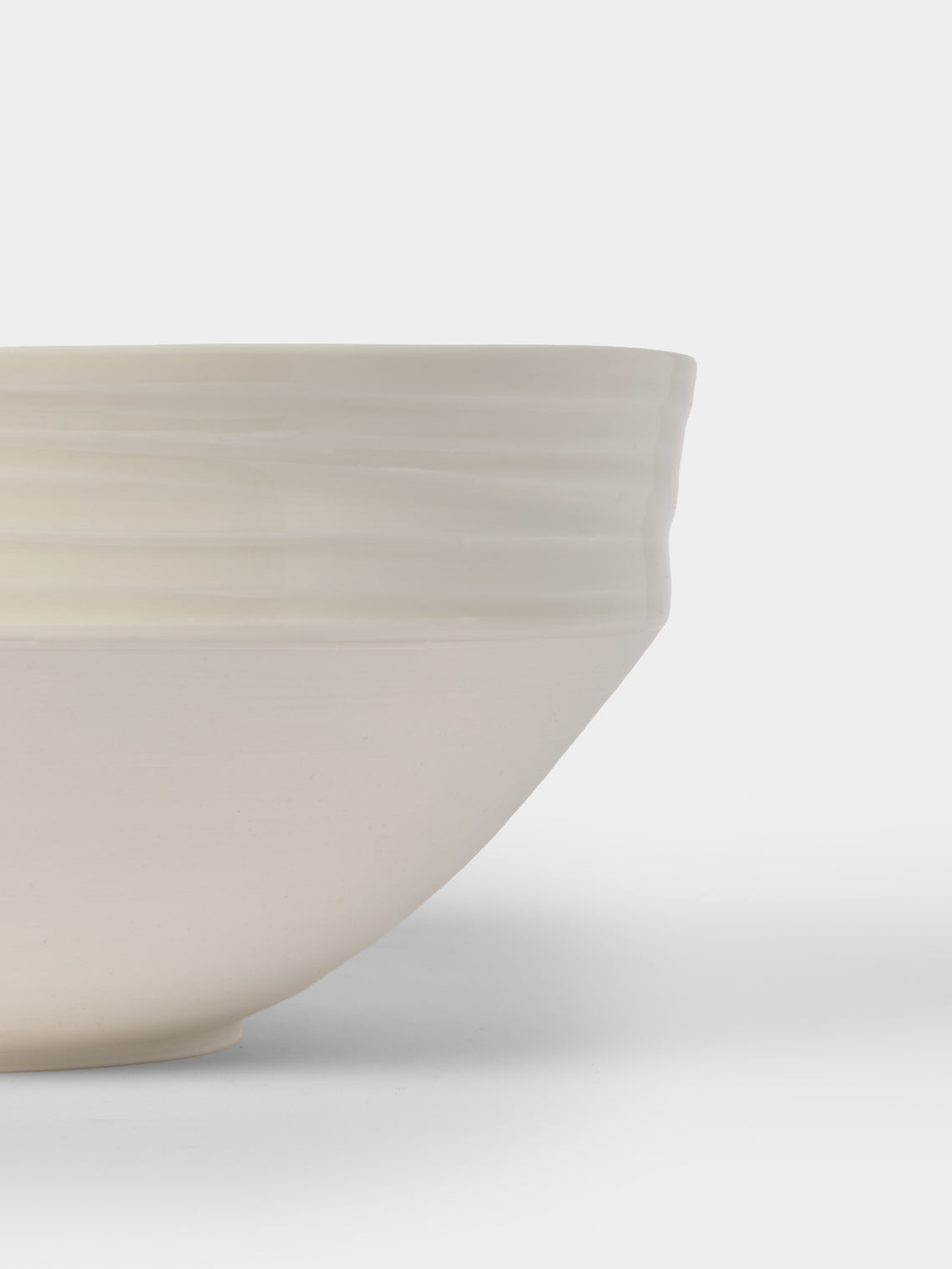 Johanne Coker - No. 14 Hand-Thrown Porcelain Bowl - White - ABASK