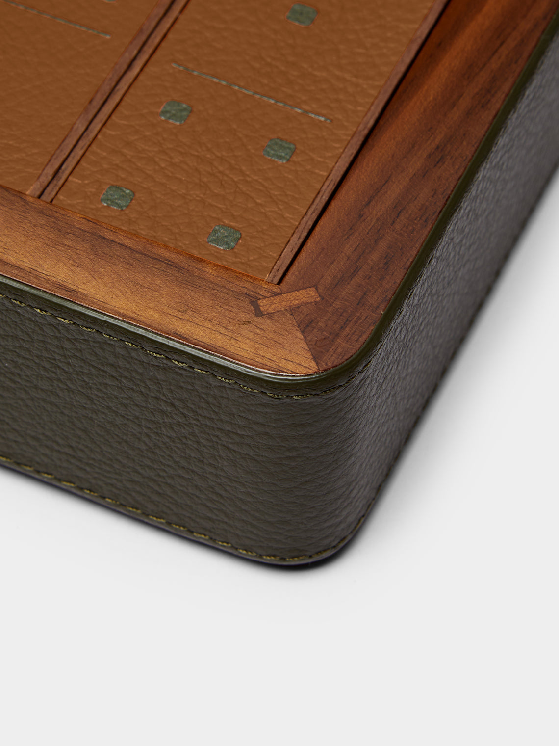 Giobagnara x Poltrona Frau - Leather and Wood Dominoes Set - Tan - ABASK