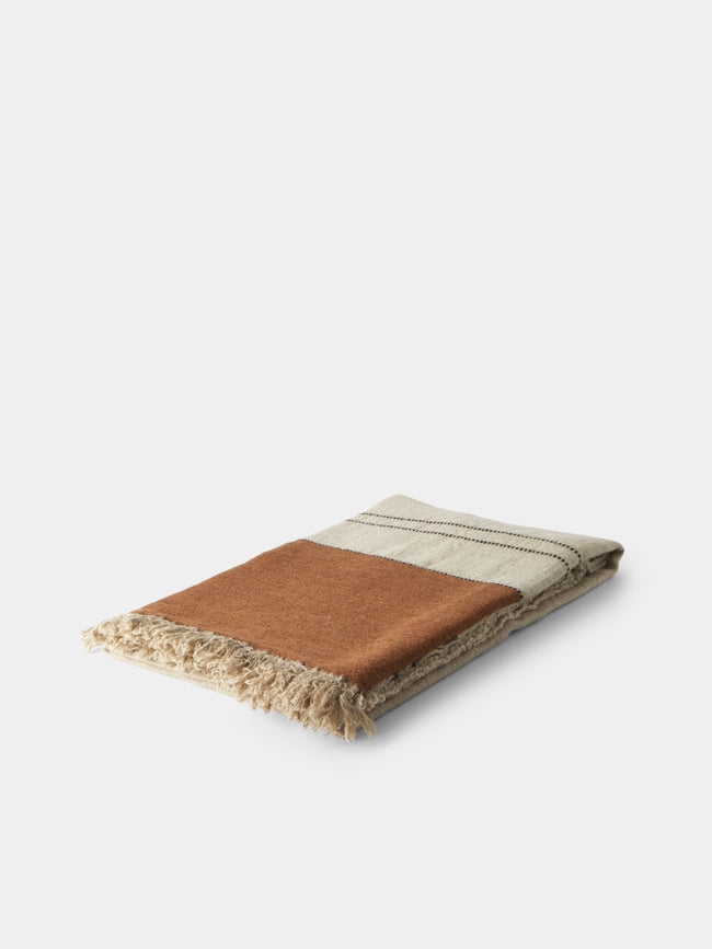 Libeco - Foundry Belgian Linen Blanket (86.5in/2.2m) - Beige - ABASK