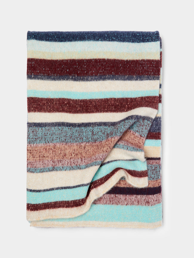 The Elder Statesman - Striped Cashmere Blanket -  - ABASK - 