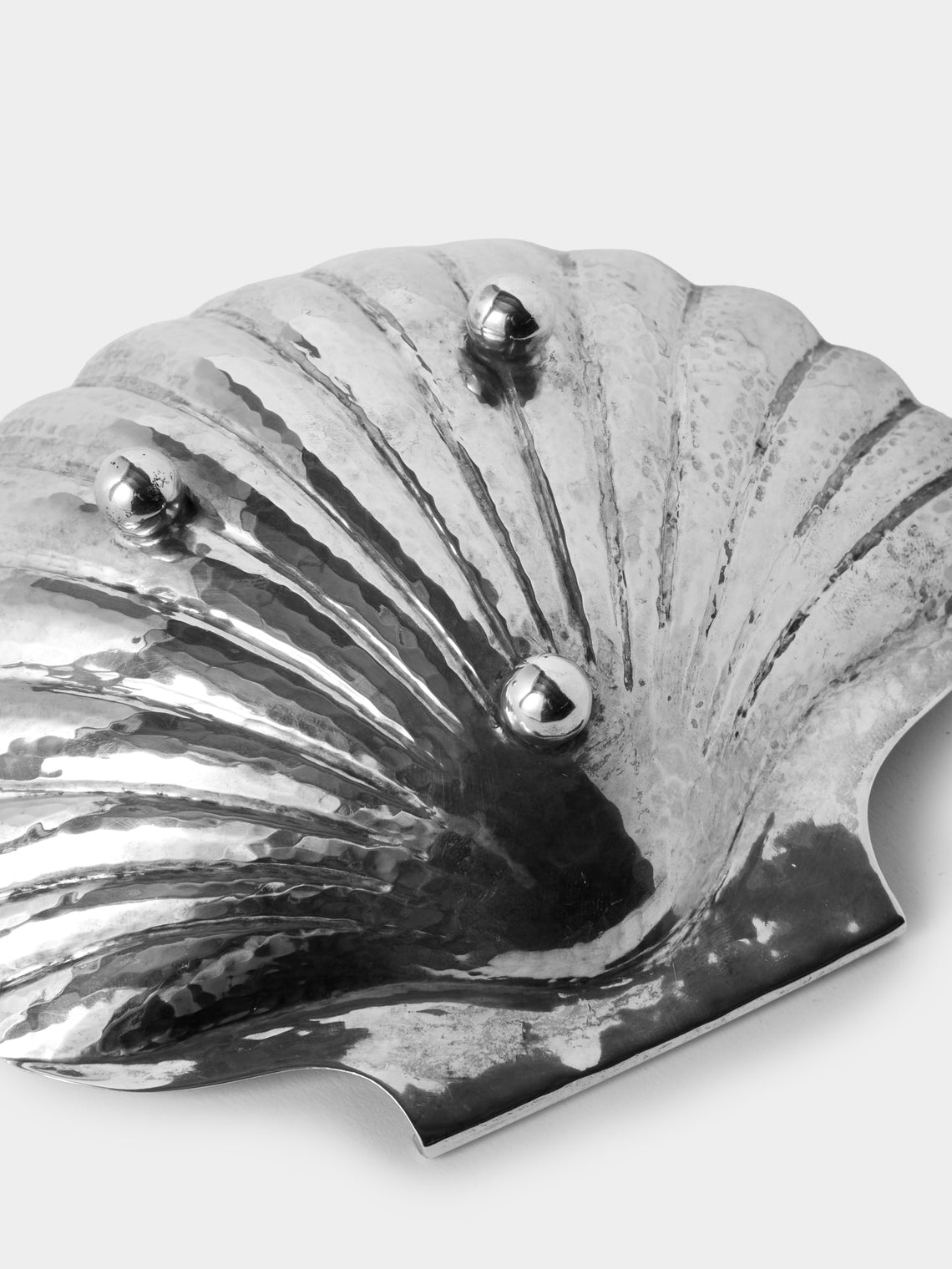 Antique and Vintage - 1950s Shell Silver-Plated Shell Trinket Bowl - Silver - ABASK