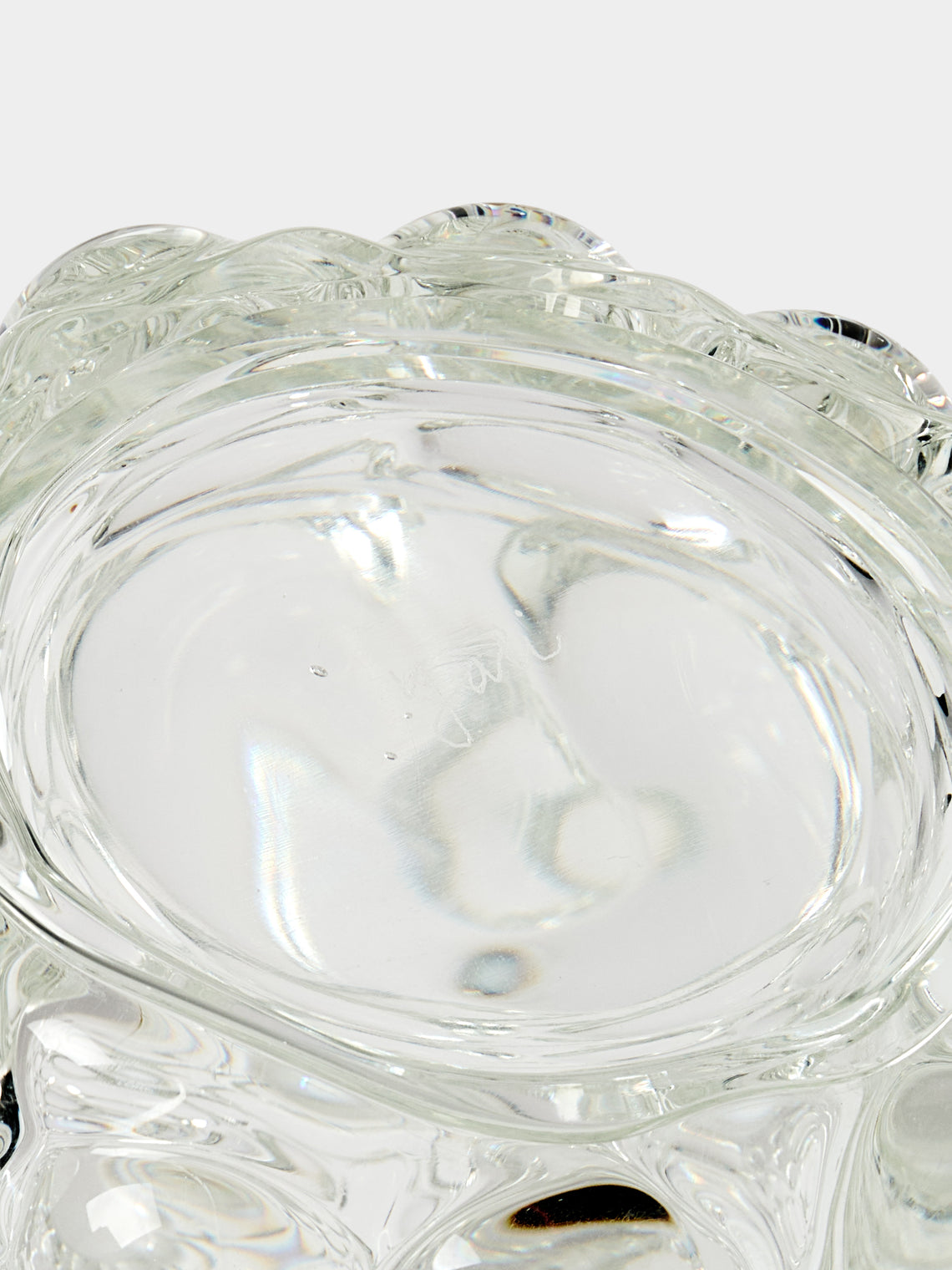Yali Glass - Boboli Hand-Blown Murano Glass Vase (8.5in/22cm) - Clear - ABASK