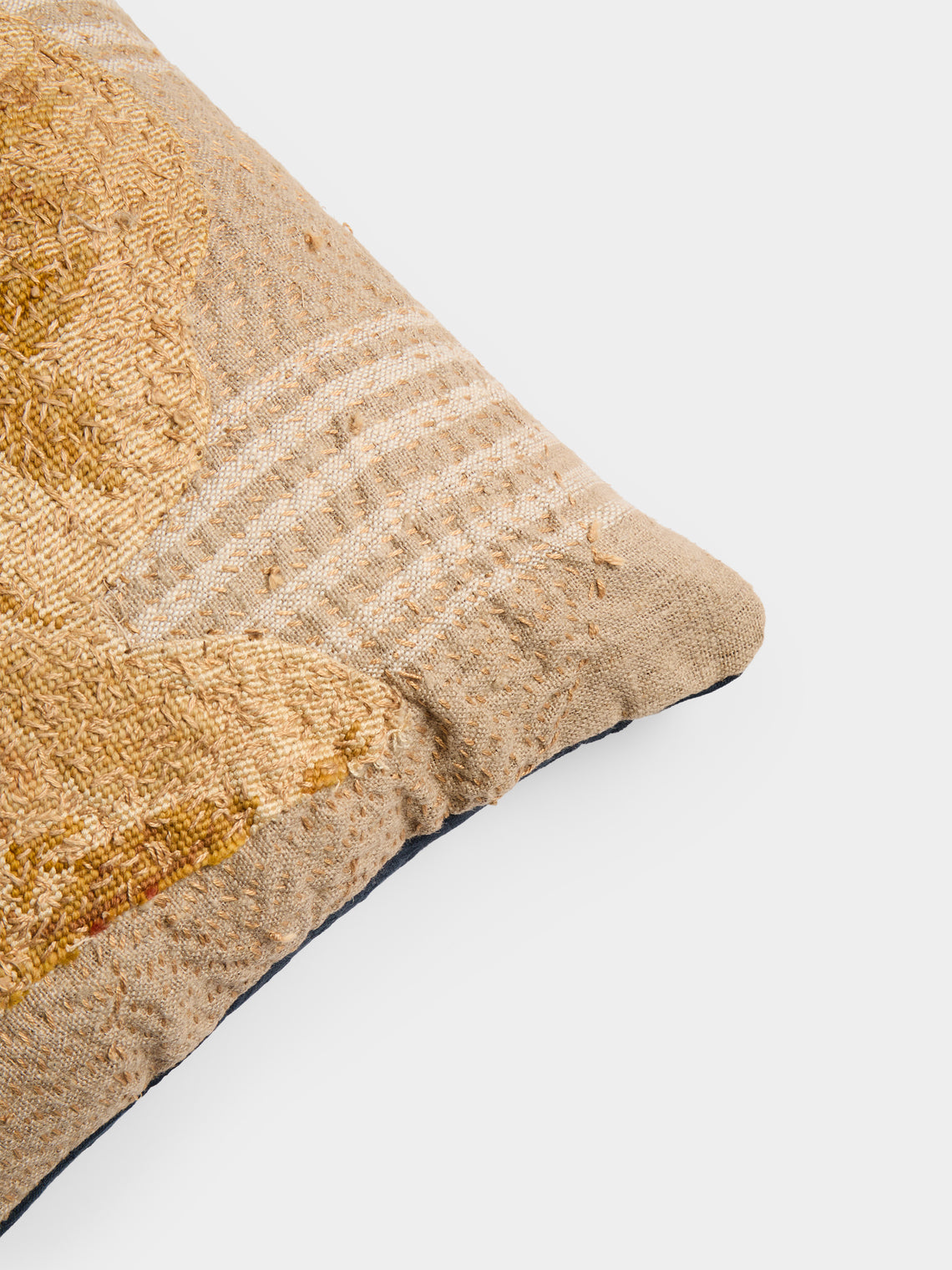 By Walid - 18th-Century French Aubusson Tapestry Wool and Linen Cushion (27.5in/70cm) - Multiple - ABASK