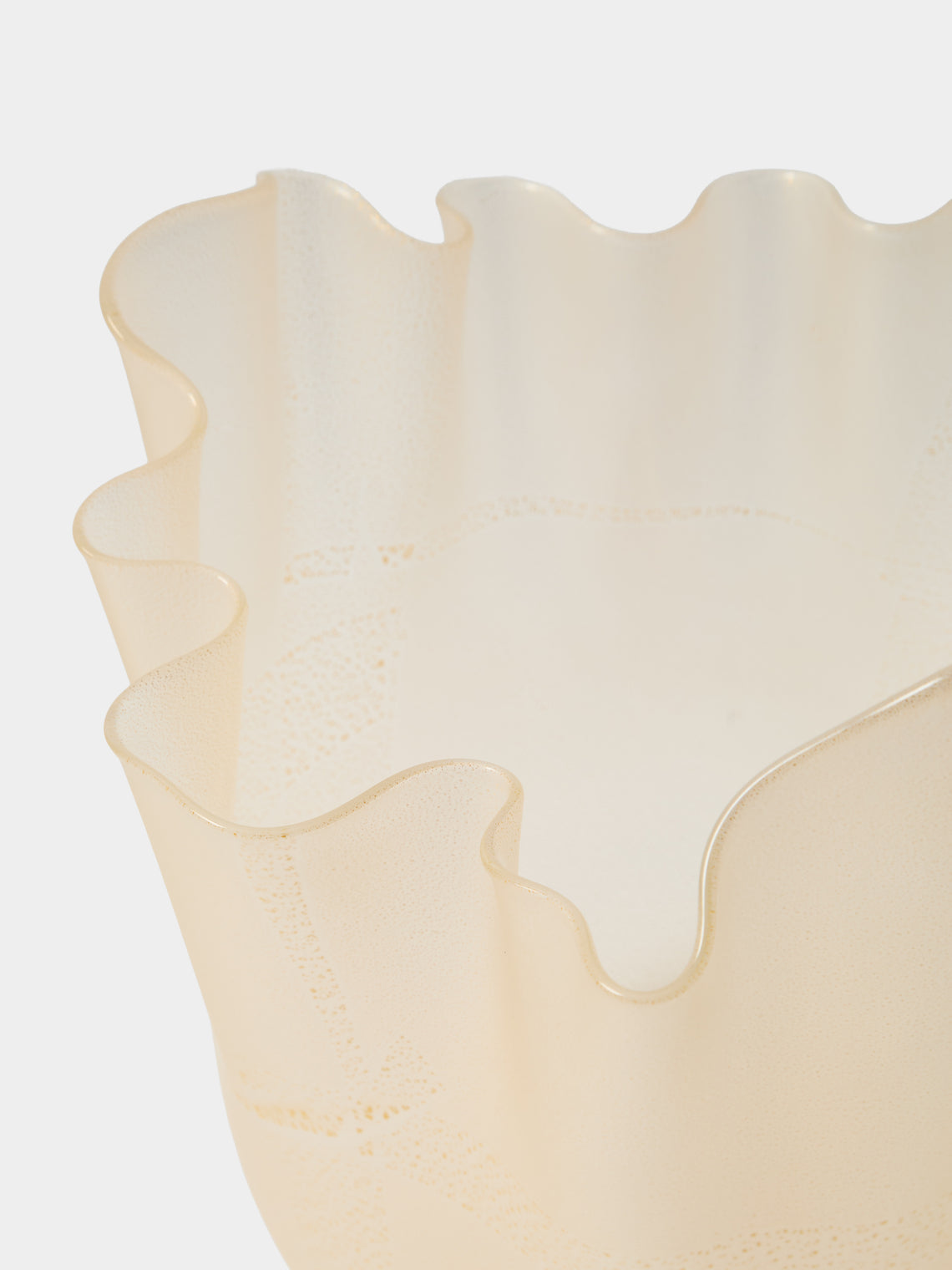 Venini - Fazzoletto Hand-Blown Murano Glass Vase (12in/30.5cm) - Yellow - ABASK