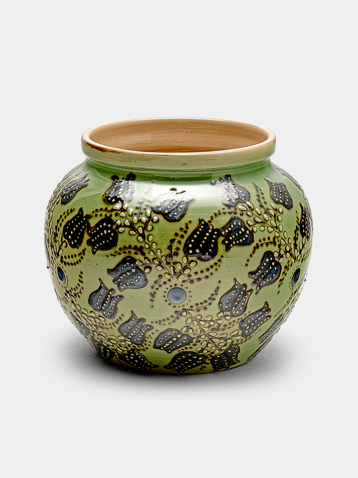 Poterie d’Évires - Flowers Hand-Painted Ceramic Vase - Green - ABASK - 