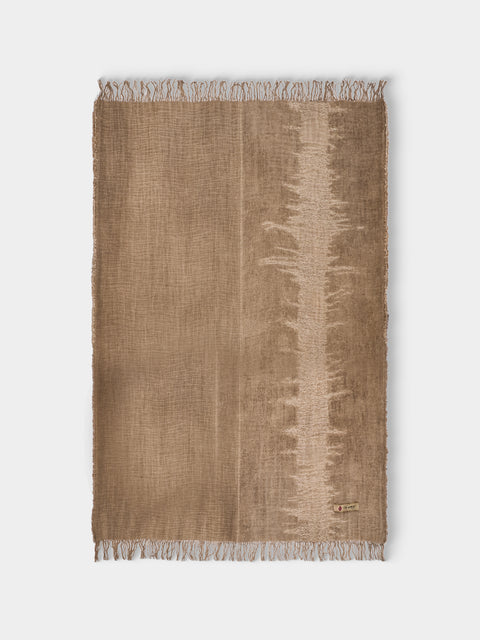 The House of Lyria - Linen-Blend Bed Blanket (110in/2.8m) - Beige - ABASK - 