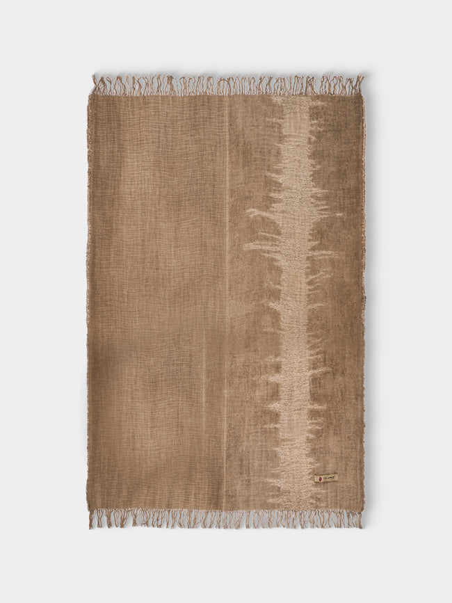 The House of Lyria - Linen-Blend Bed Blanket (110in/2.8m) - Beige - ABASK - 