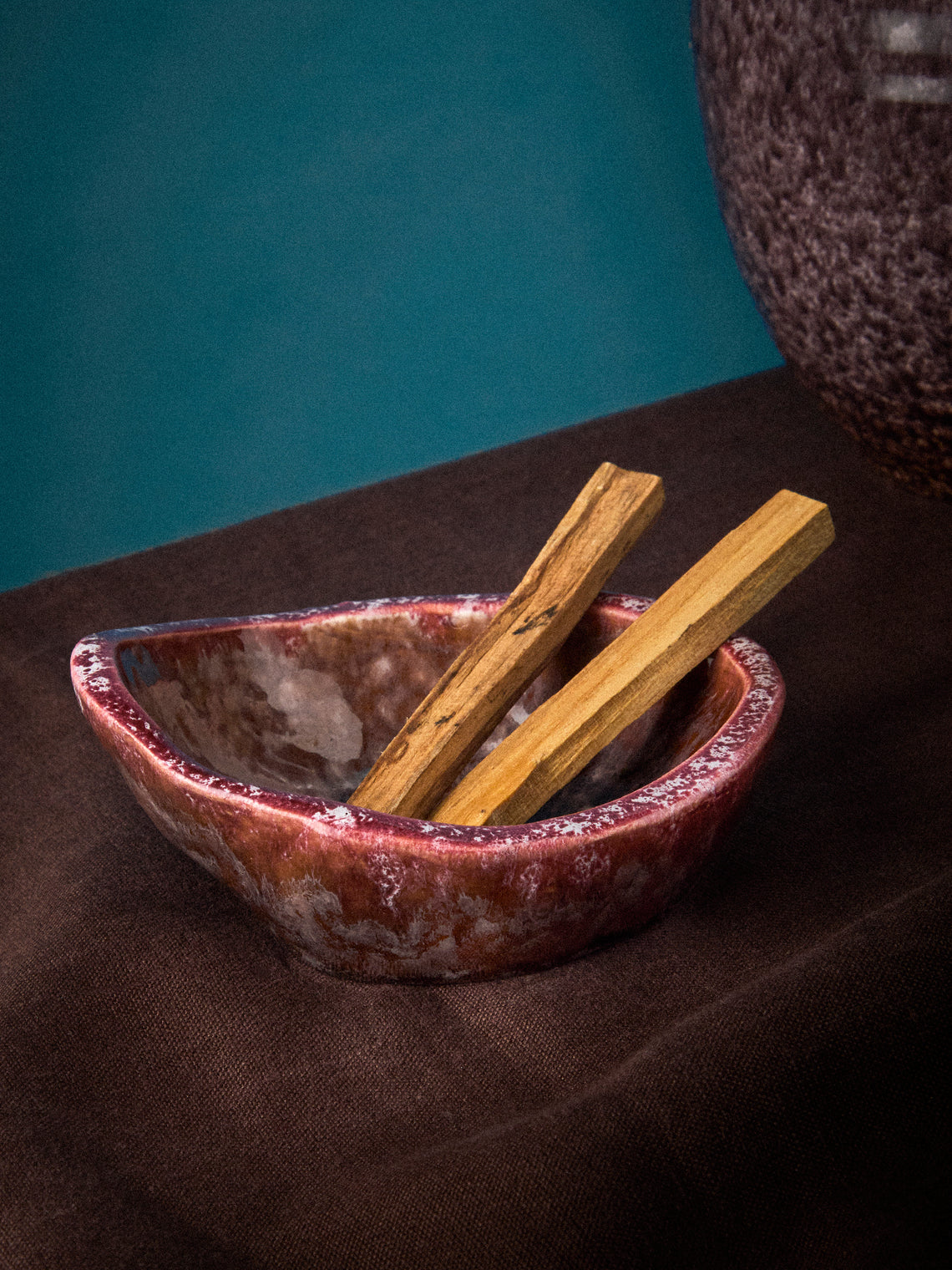Antique and Vintage - 1950s Accolay Trinket Bowl - Red - ABASK