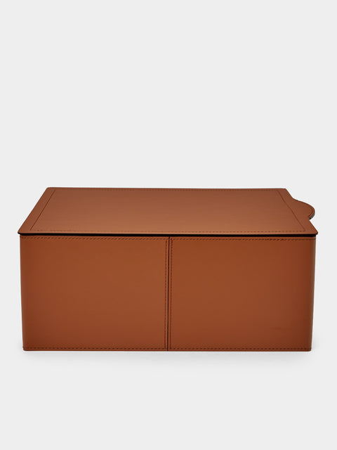 RUDI - Sciuscià Leather Shoe Box - Tan - ABASK - 