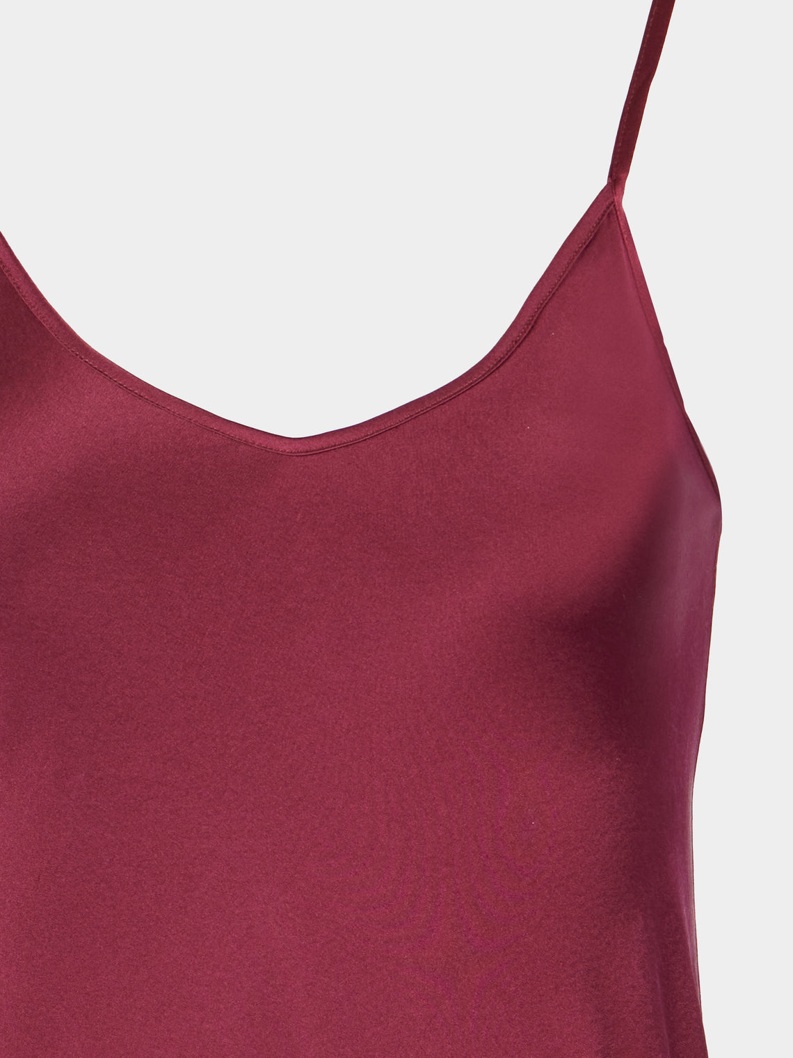 Ryan Roche - Silk and Lace Long Slip Dress - Red - ABASK