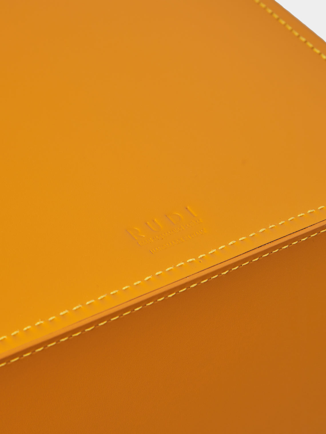 RUDI - Bino Leather Square Lidded Wastepaper Bin - Yellow - ABASK