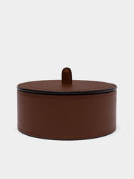 Giobagnara - Harris Leather Medium Trinket Box - Brown - ABASK - 