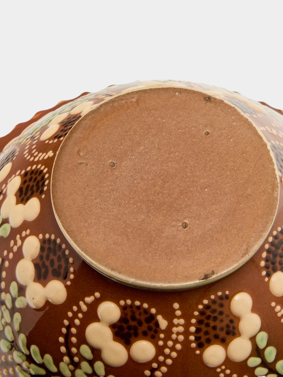 Poterie d’Évires - Flowers Hand-Painted Ceramic Mini Salad Bowl - Light brown - ABASK