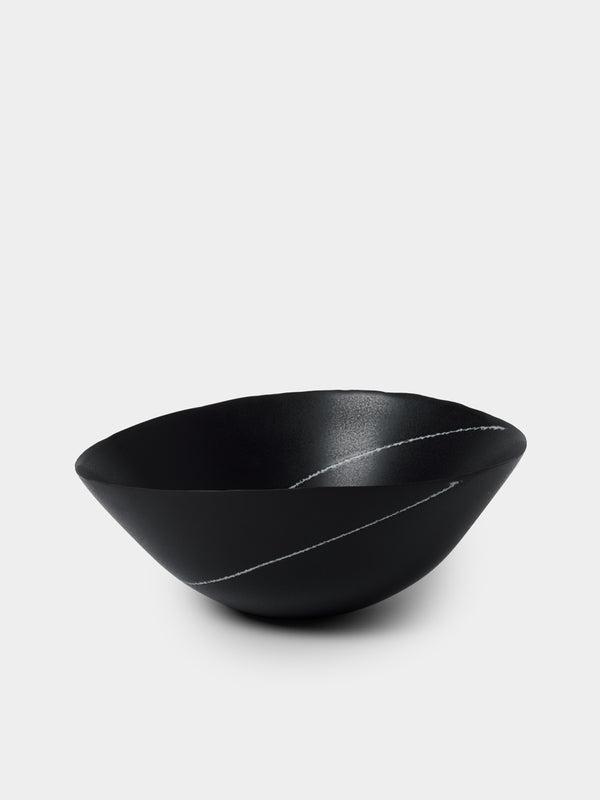 Paul James Ceramics - Fractured Reality Hand-Thrown Ceramic Bowl - Black - ABASK - 