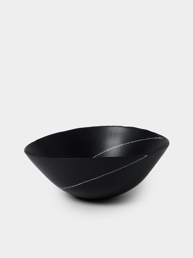 Paul James Ceramics - Fractured Reality Hand-Thrown Ceramic Bowl - Black - ABASK - 