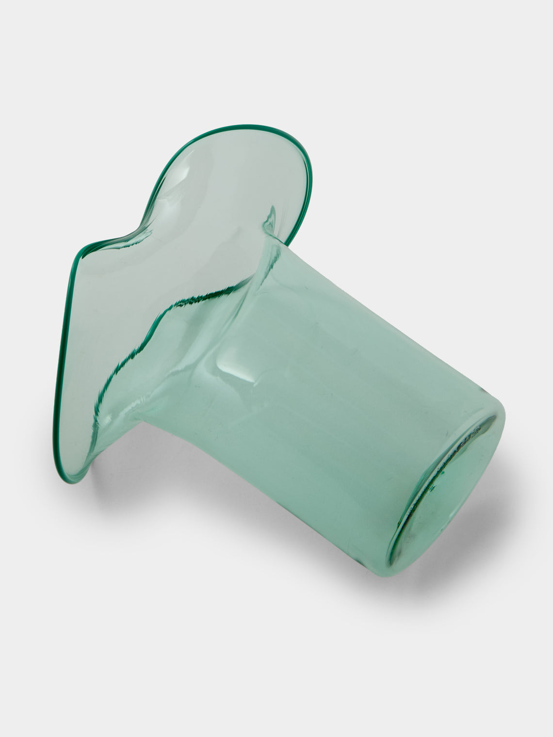 Antique and Vintage - 1980s Venini Murano Glass Vase (6in/15.5cm) - Green - ABASK