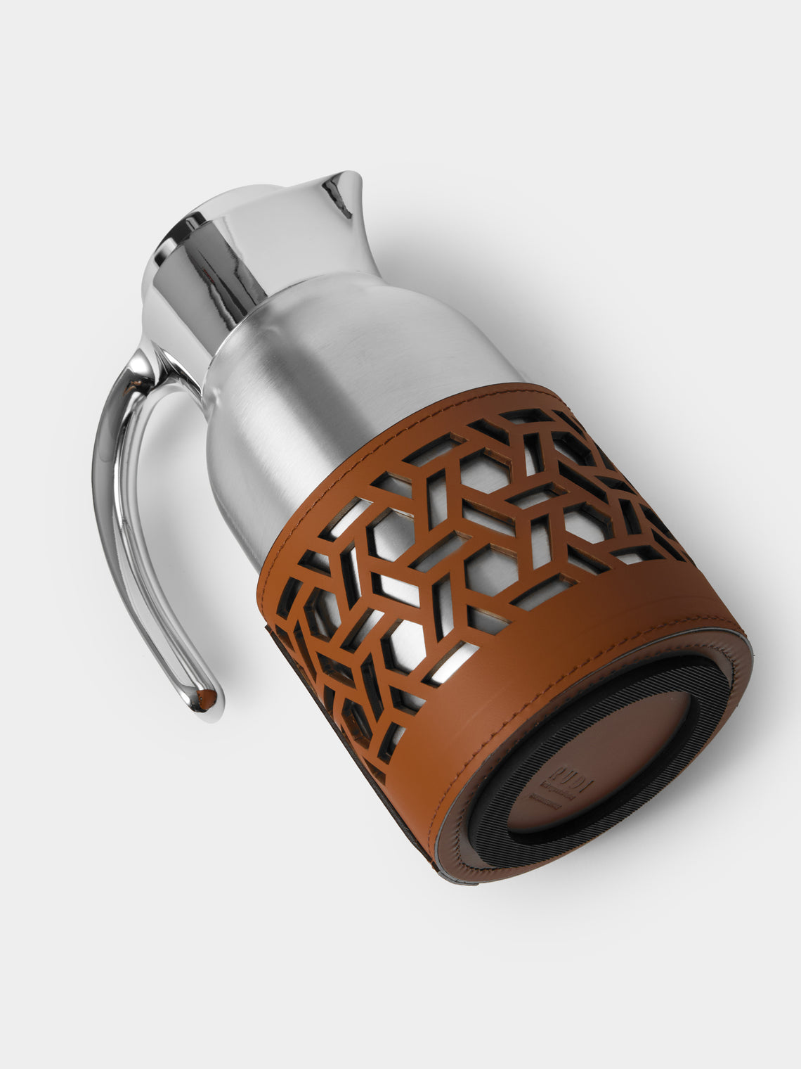 RUDI - Gemma Glass and Stainless Steel Carafe (20oz/0.6L) - Tan - ABASK
