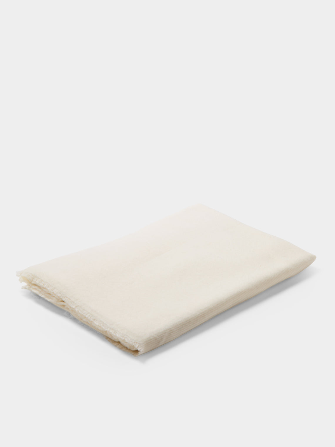 Denis Colomb - Cashmere Travel Blanket (78.5in/2m) - White - ABASK