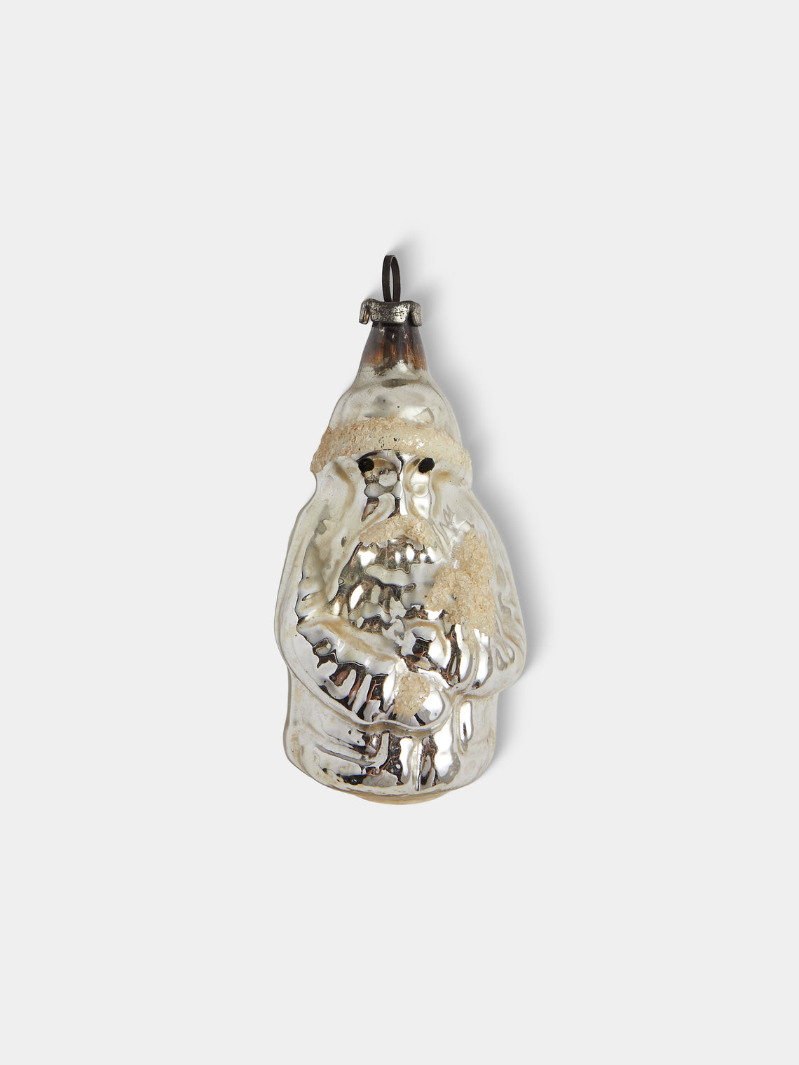 Antique and Vintage - Early-20th-Century Father Christmas Glass Baubles (Set of 7) - Silver - ABASK