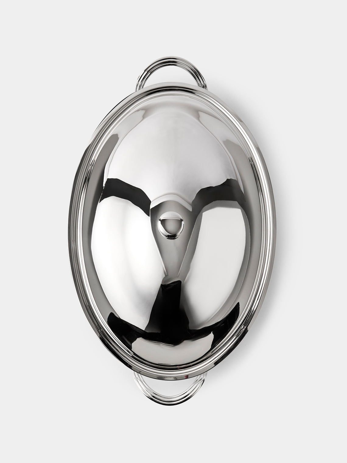Greggio - Silver-Plated Pyrex Oval Lidded Dish - Silver - ABASK