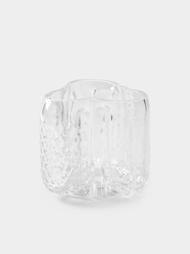 Hana Hillerova - Remix Hand-Blown Glass Vessel (7.5in/19cm) - Clear - ABASK - 