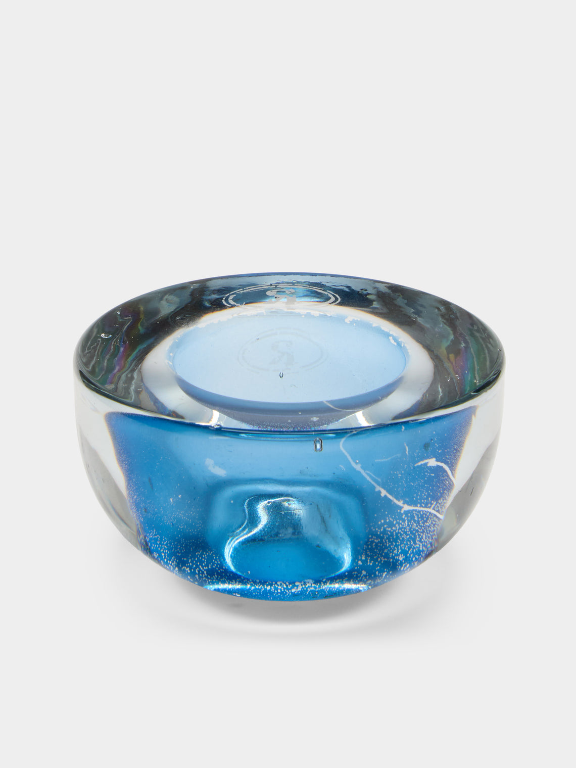 Antique and Vintage - 1960s Murano Glass Ashtray - Blue - ABASK - 