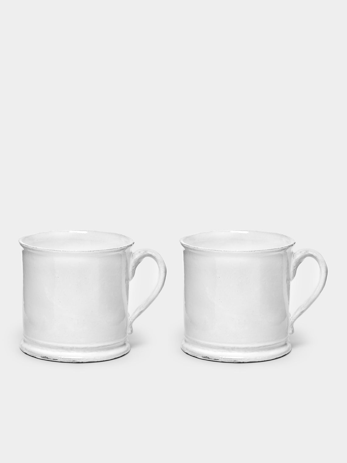 Astier de Villatte - Colbert Hand-Glazed Ceramic Large Mug (Set of 2) - White - ABASK