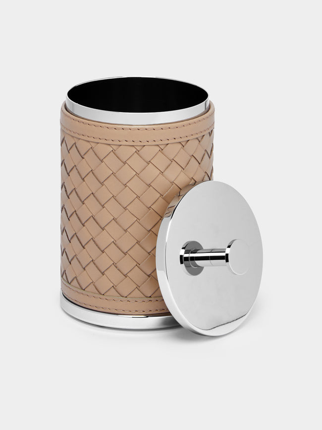Riviere - Woven Leather Lidded Box -  - ABASK