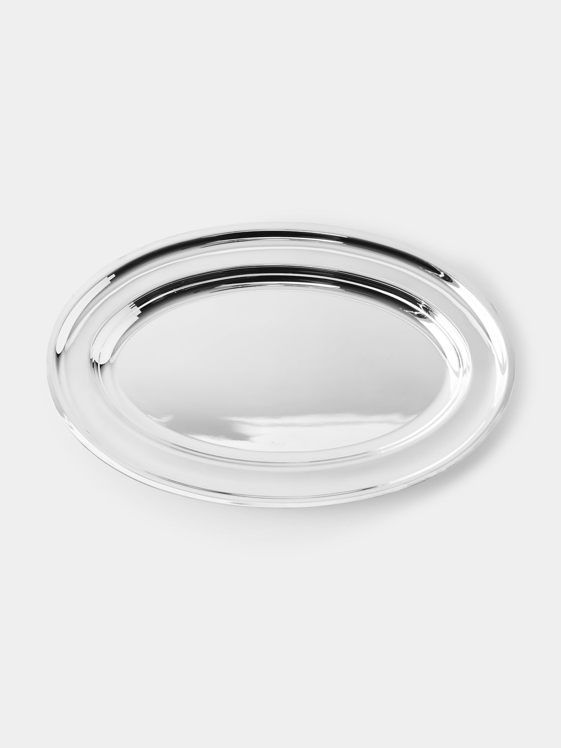 Ercuis - Silver-Plated Oval Dish (14in/35cm) - Silver - ABASK - 
