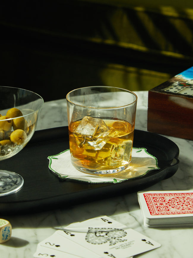 Richard Brendon - Hand-Blown Crystal Rocks Glasses (Set of 4) - Clear - ABASK