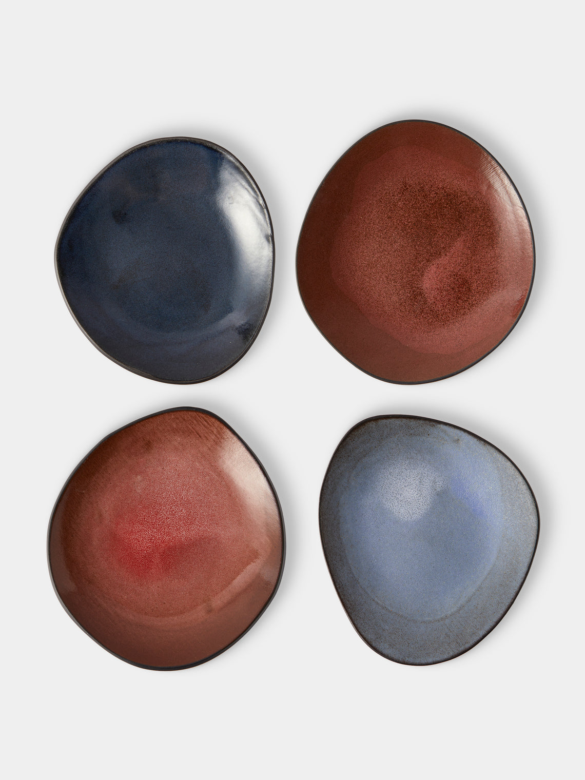 Hana Karim Studio - Hand-Built Stoneware Dessert / Salad Plates — 8in/20cm (Set of 4) - Multiple - ABASK - 