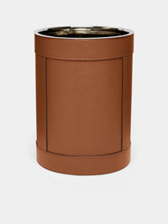 Giobagnara - Brus Leather Wastepaper Bin - Brown - ABASK - 