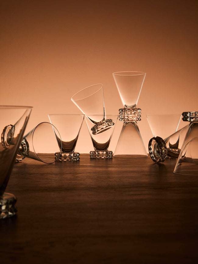 Antique and Vintage - Mid-20th-Century Baccarat Crystal Wine Glasses (Set of 12) - Clear - ABASK