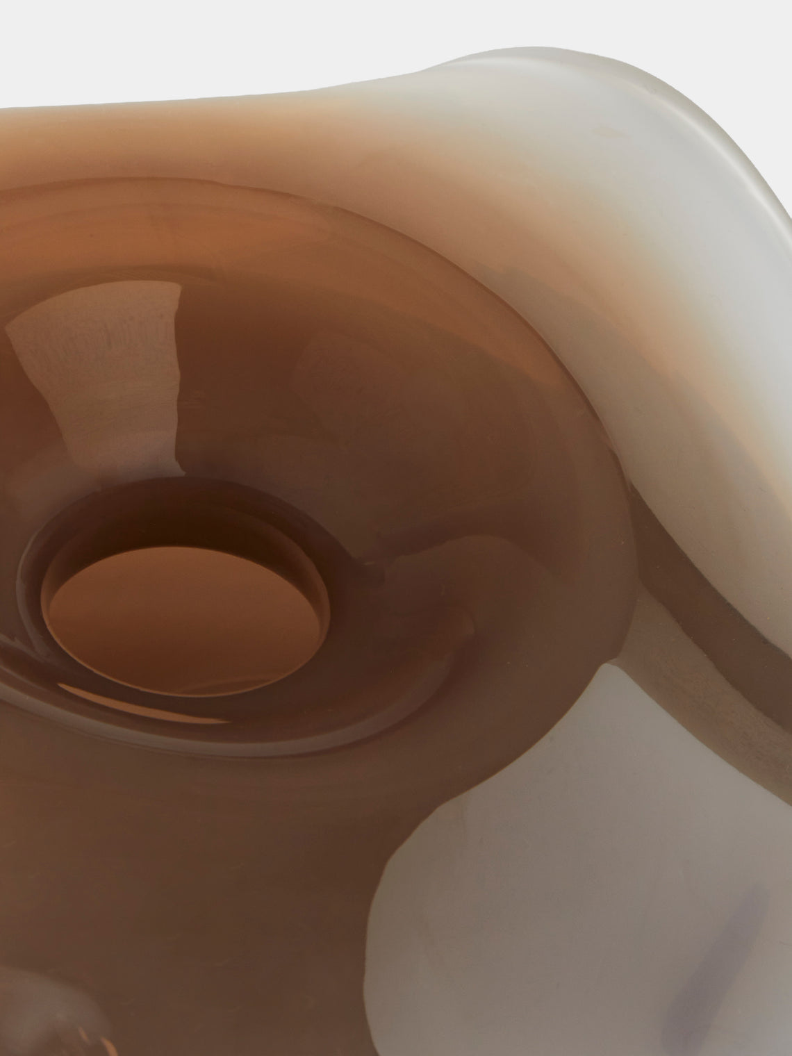 Oog Objects - 17 Hand-Blown Glass Vase (9in/23cm) - Brown - ABASK