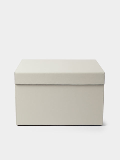 Giobagnara - Parma Leather Medium Closet Box - Cream - ABASK - 