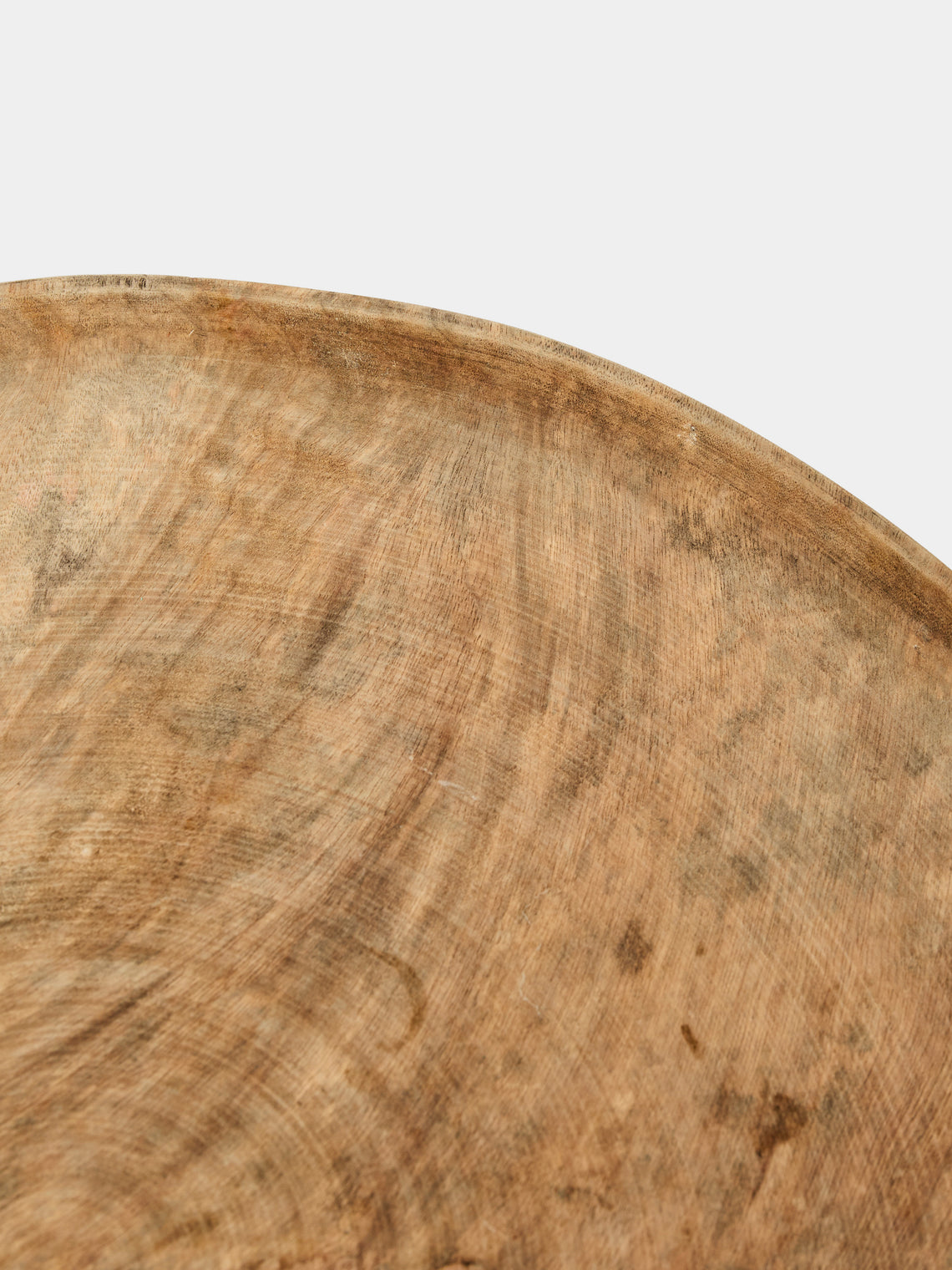 Iida Woodturning - Hand-Turned Camphor Earth-Finish Tray (17.5in/45cm) - Brown - ABASK