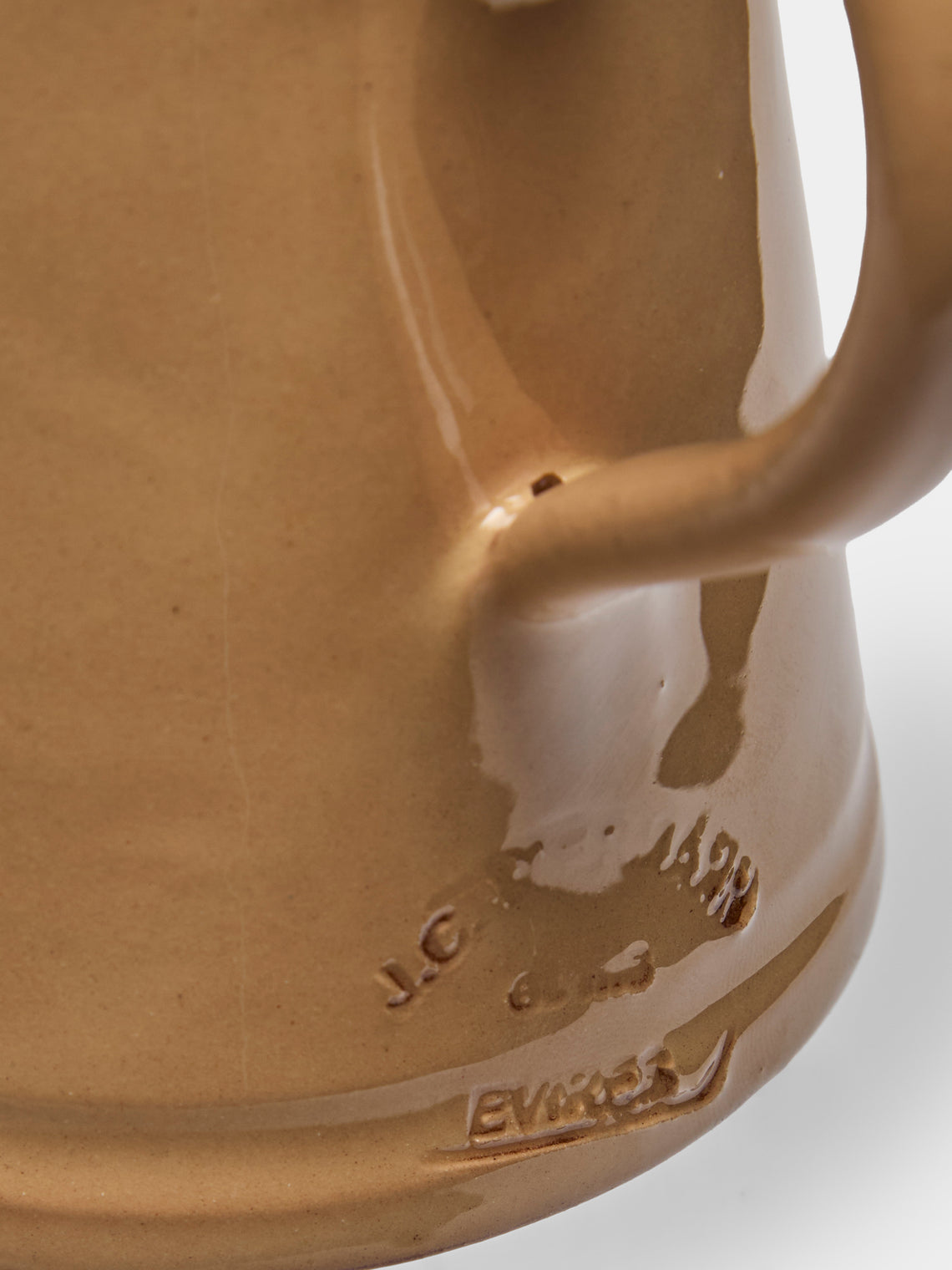 Poterie d’Évires - Rabbits Hand-Painted Ceramic Petite Milk Jug - Cream - ABASK