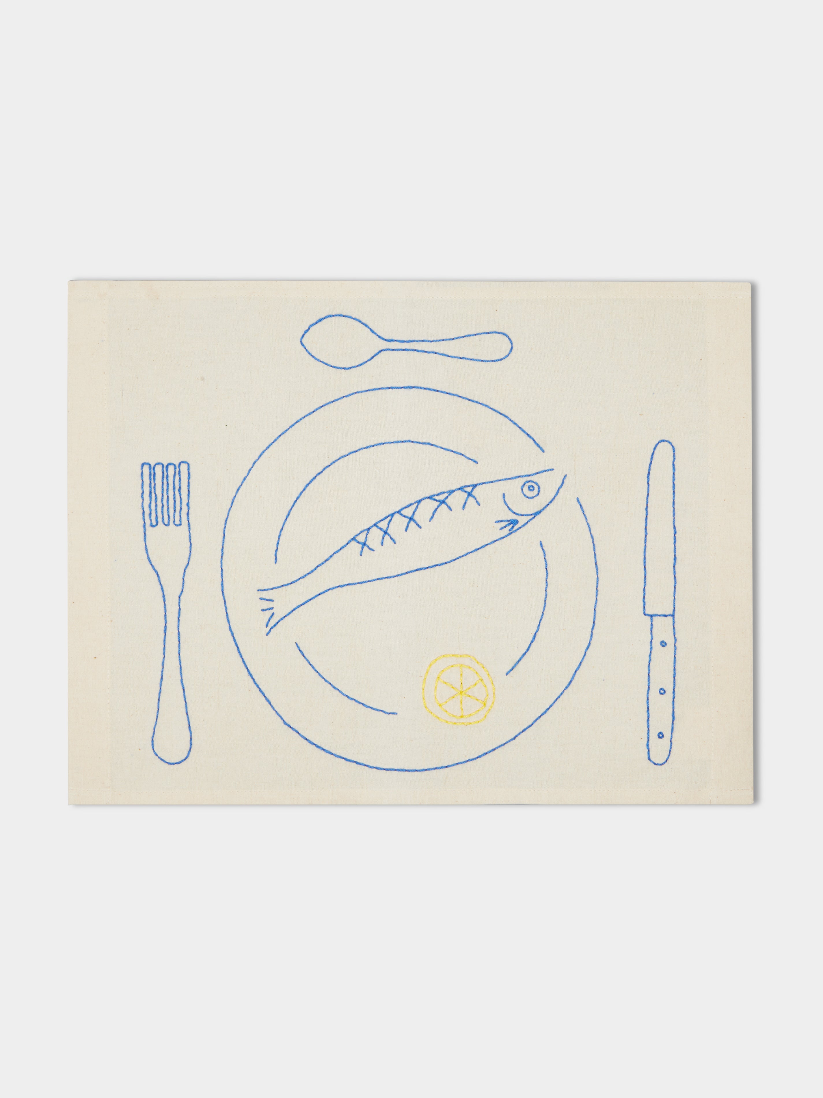 Supper Hand-Embroidered Linen Placemats (Set of 4)