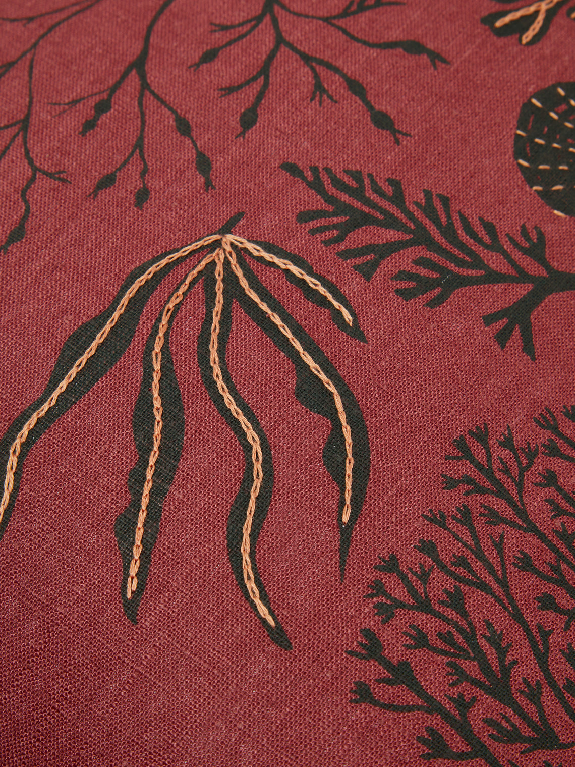Rosemary Milner - Seaweed Printed Cotton Cushion -  - ABASK
