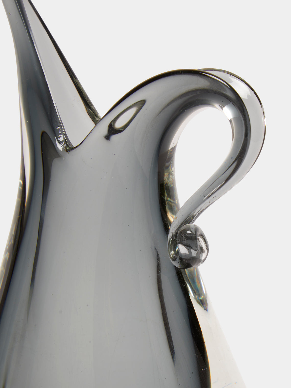 Antique and Vintage - Mid-Century Crystal Vase - Gray - ABASK