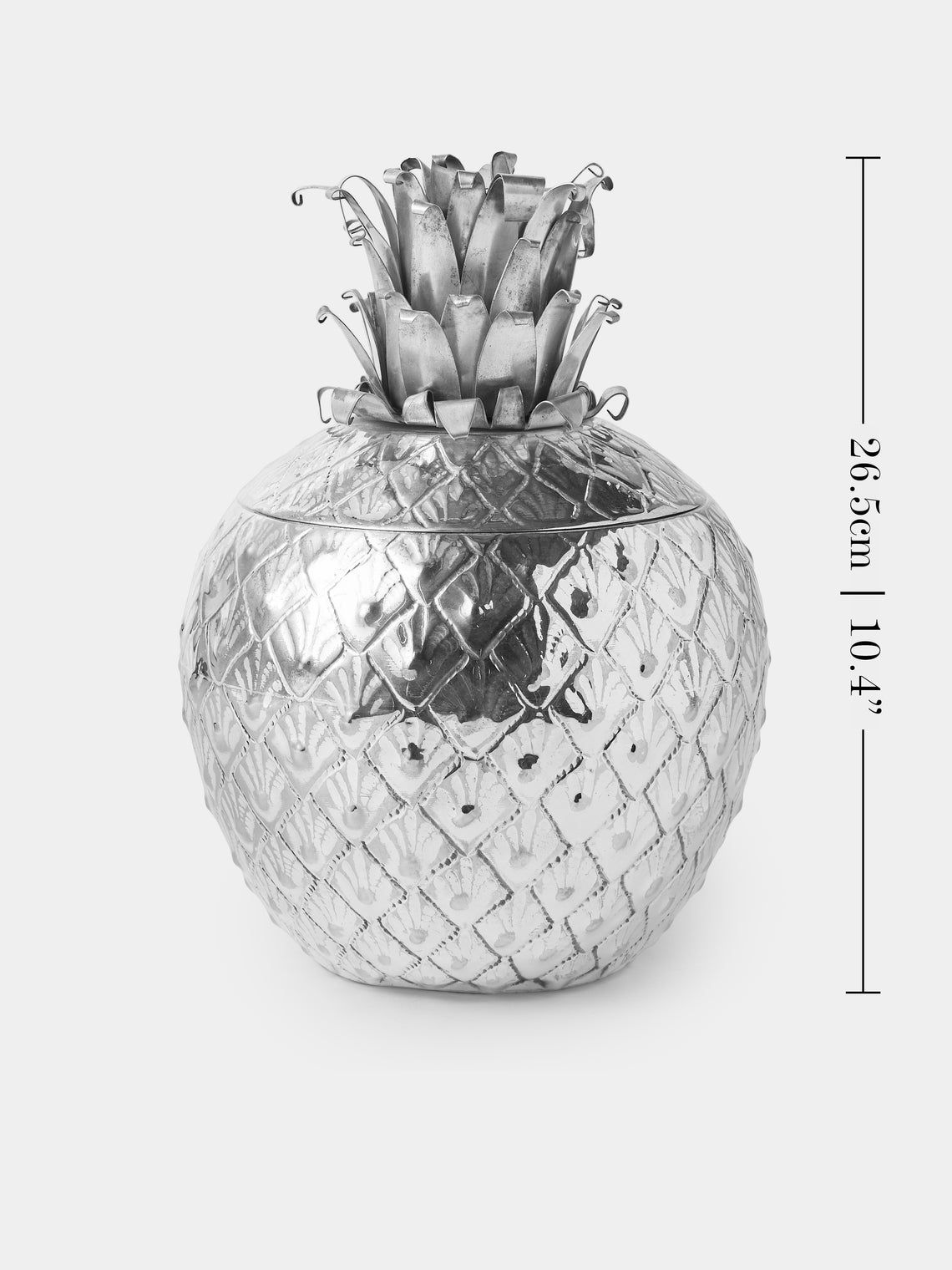 Antique and Vintage - 1950s Silver-Plated Pineapple Ice Bucket - Silver - ABASK