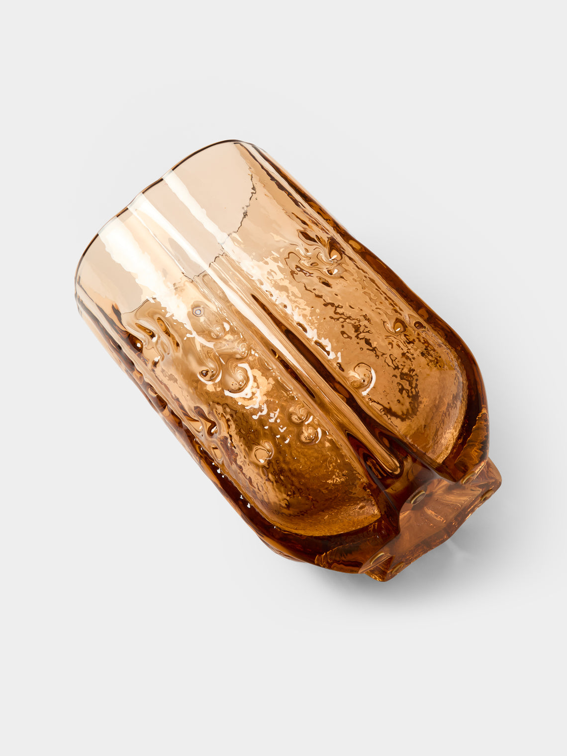 Hana Hillerová - Remix Hand-Blown Glass Vessel (10.5in/26.5cm) - Orange - ABASK
