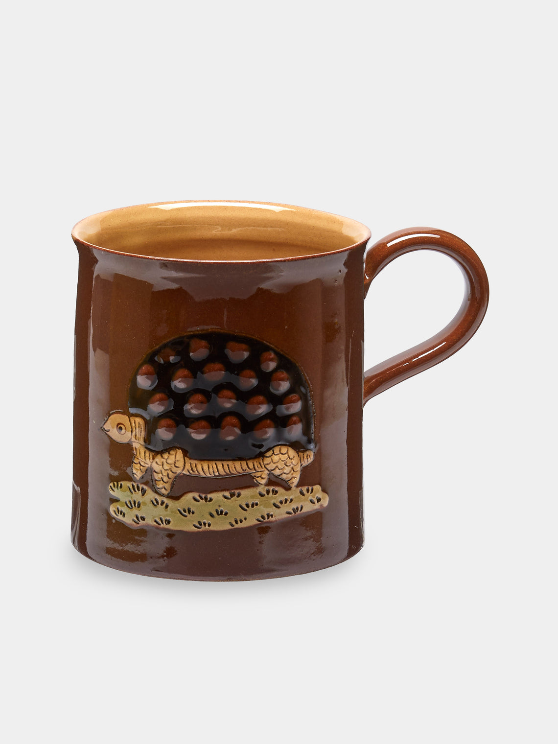 Poterie d’Évires - Animals Hand-Painted Ceramic Mugs (Set of 6) - Light brown - ABASK