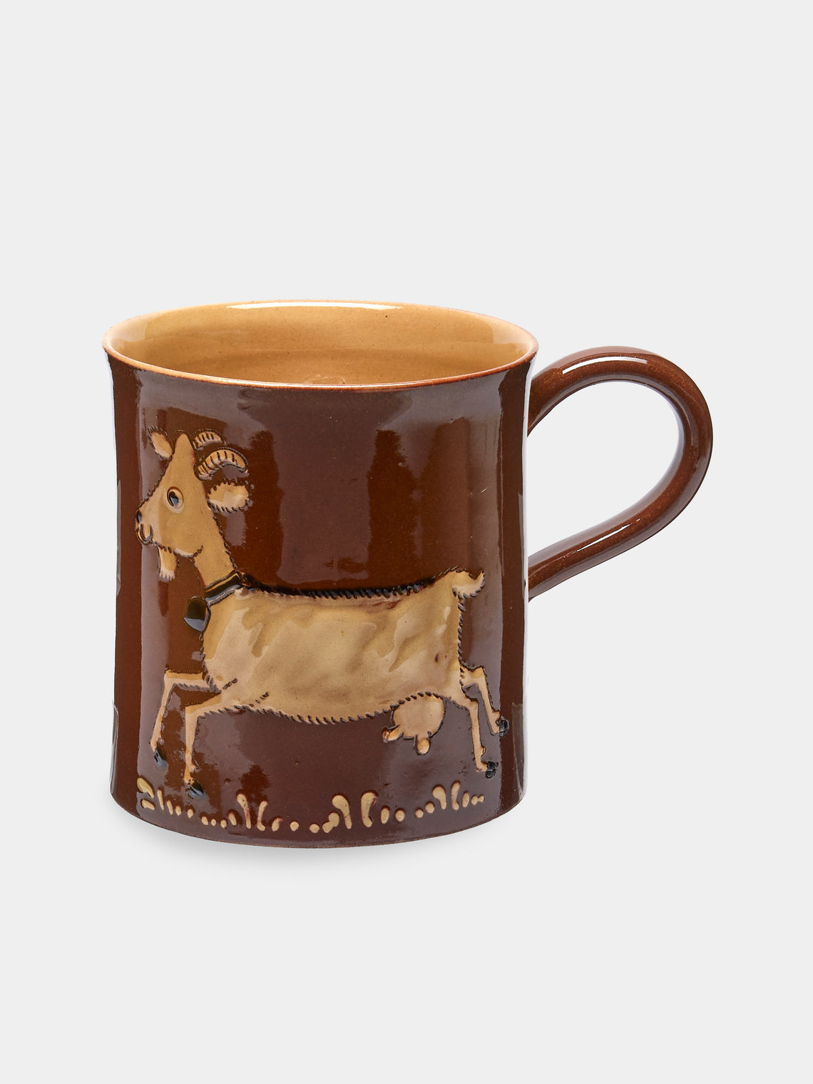Poterie d’Évires - Animals Hand-Painted Ceramic Mugs (Set of 6) - Light brown - ABASK