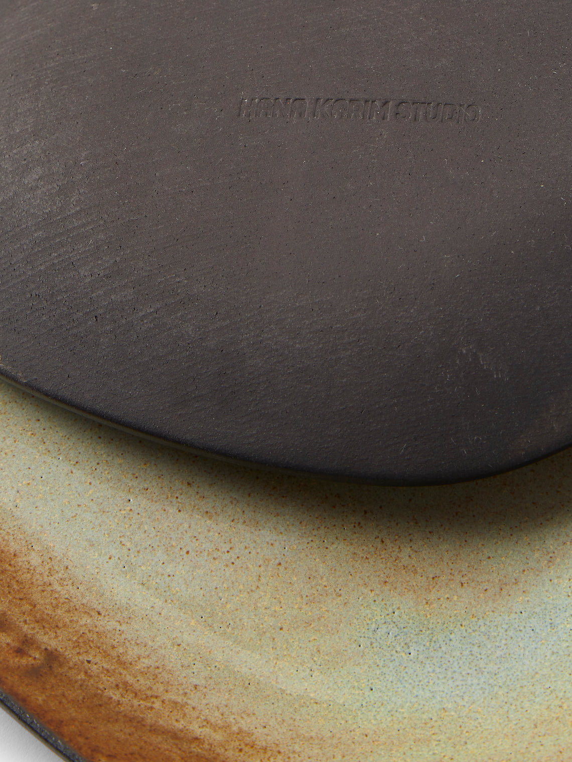 Hana Karim Studio - Hand-Built Stoneware Mixed Platters (Set of 3) - Green - ABASK